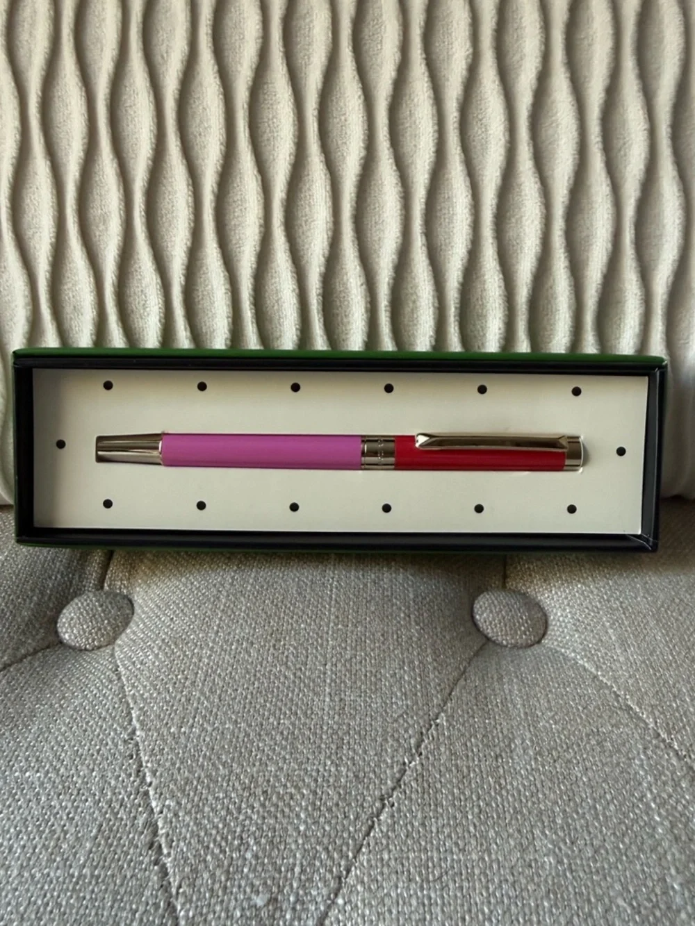 Kate Spade New York Red & Pink Colorblock Ballpoint Pen